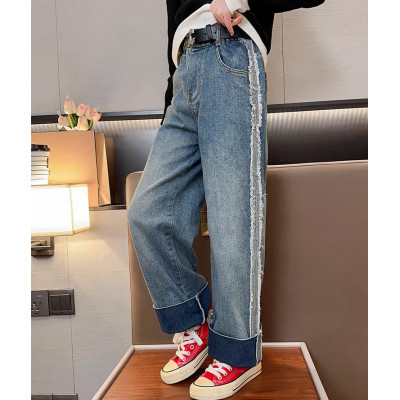 pants girls fashion waist straight (490805) - celana anak perempuan